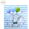 Elephant Baby Shower, Blue Elephant Birthday Party Supplies, 20 Plates and 20 Napkins, Elephant Theme Birthday Party Decoration for Boy