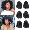 Wand Curl Crochet Hair Jamaican Bounce Crochet Hair Crochet Hair 6packs Twist Braid Hair Crochet Curly Hair for Black Women Curly Crochet Hair (1B, 12 Inch (Pack of 6))