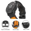 OVERSTEP Compatible with Fenix 5X Band, 26mm Easy-fit Sport Strap Silicone Watch Band Replacement for Garmin Fenix 5X Plus/Fenix 6X/ Fenix 6X Pro/Fenix 7X/ Fenix 3 HR Smartwatch (Orange/Black)
