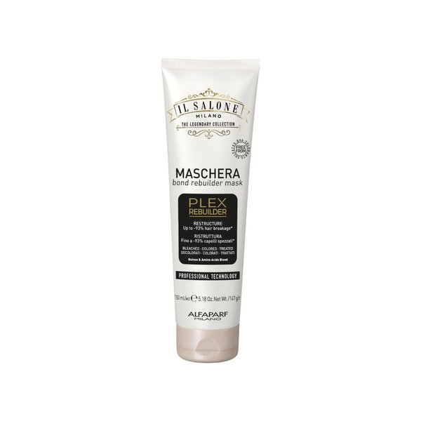 Il Salone Milano Plex Rebuilder Hair Mask for Color Treated Hair - Professional Overnight Mask for Dry, Damaged Hair - 5.18 oz / 150 ml