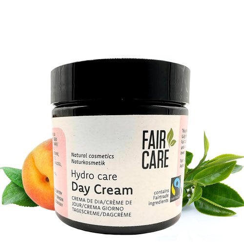 FAIR CARE FAIRTRADE Day Cream 3.38 Oz - face care with apricot and green tea - moisturizing day care - soothing face cream for all skin types