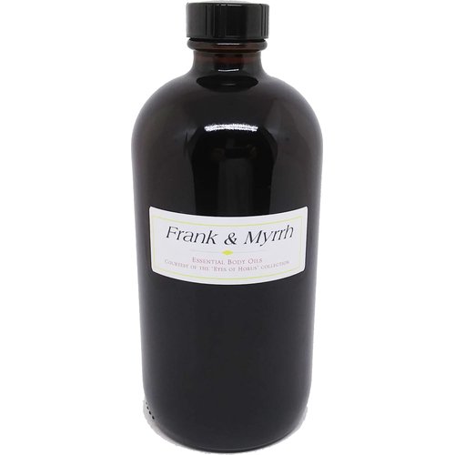 Frankincense & Myrrh Scented Body Oil Fragrance [Regular Cap - Brown - 16 oz.] - ID#5074