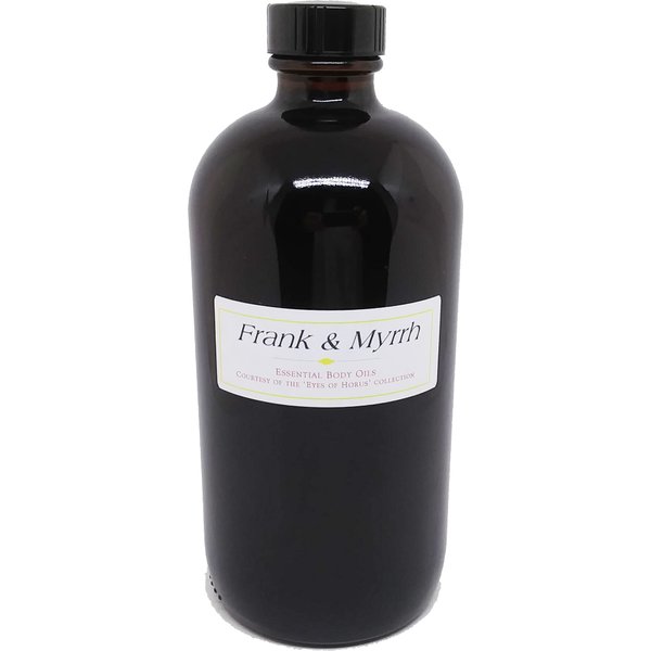 Frankincense & Myrrh Scented Body Oil Fragrance [Regular Cap - Brown - 16 oz.] - ID#5074