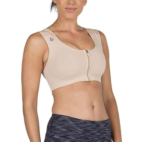 ALIGNMED Posture Sports Bra | Increases Upper Body Strength | Nude, X-Small