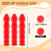 Caulk Cap Caulk Saver Cap Caulk Finishing Tool Caulk Saver Caps Caulking Tube Covers Tube Caps for Sealing and Preserving, Red (35 Pieces)
