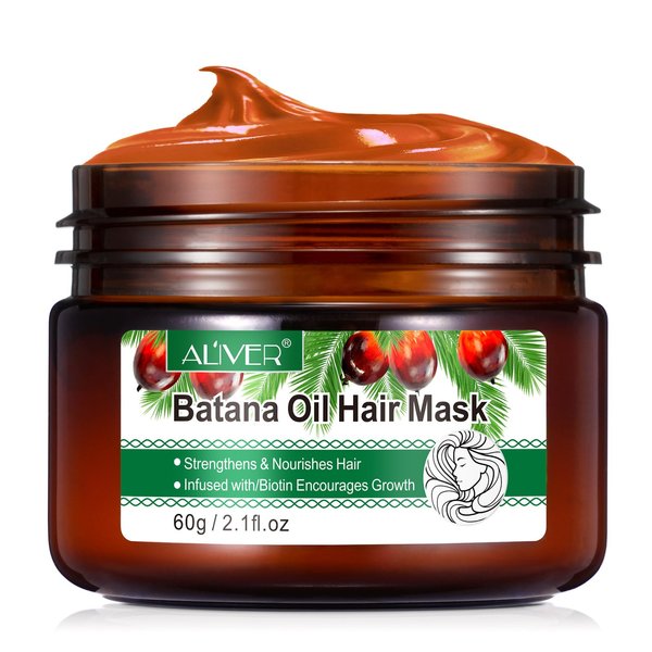 AGETITY Hair Mask, Batana Oil Hair Mask for Color Treated Hair Dry, Natural Batana Oil Hair Repair Treatment for Damaged Hair, Deep Hair Treatment for Bleached Hair-120ML