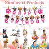 Coskingland Dog Birthday Party Decorations - 12PCS Cute Dog Birthday Decorations Boy Girl Dog Birthday Decorations Doggie Birthday Party Supplies Happy Birthday Banner Hanging Swirls Table Decor