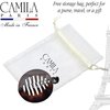Camila Paris CP2428 3.25 inch French Banana Clip Hair Comb, Round Girls Ponytail Holder Interlocking Banana Combs For Volume Thick Hair. Fashion Styling Hair Accessories for Women, Made in France