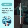 HYTOOS Cone Nail Drill Bits, Coarse 15mm Taper Nail Bit, 3/32 Right-Way Carbide Drill Bits for Nails, Gel Polish Manicure Electric Removal Tools, C