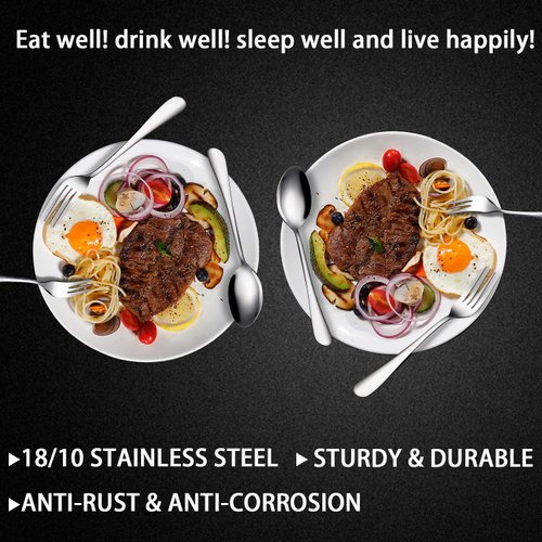 Forks,Dinner Forks, Set of 5 Top Food Grade Stainless Steel Silverware Forks, Table Forks, Flatware Forks,8 Inches, Mirror Finish & Dishwasher Safe, New Apartment Essentials Cutlery Set