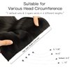 HOTBANANA Wire Hair Extensions, 16 inch 95g Dark Brown Fish Line Hair Extensions Real Human Hair Straight Invisible Wire Hair Extensions Remy Hair Extensions