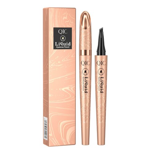 ObiPosay Waterproof Gray Eyebrow Microblading Pen - Four Point Brow Pen for Natural-Looking Eyebrows, Long-Lasting and Smudge-Proof.(Gray/03)