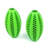 Alnicov 2pcs Dog Toy BallNontoxic Bite Resistant Toy Ball for Pet Dogs Puppy Cat,Dog Pet Food Treat Feeder Chew Tooth Cleaning Ball (Green)