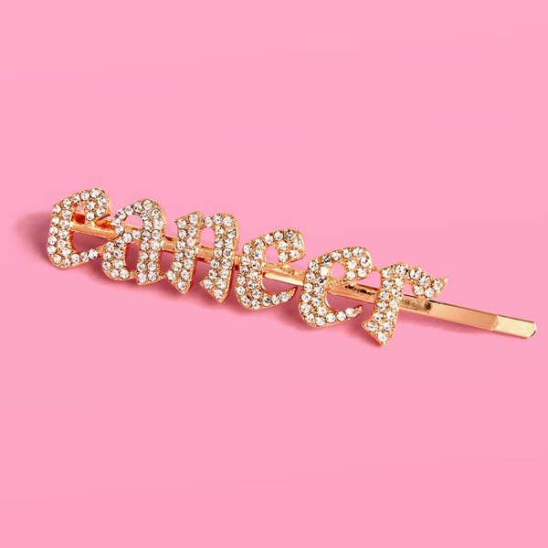 xo, Fetti Cancer Hair Pin, Birthday Party Rhinestone Clip | Zodiac Cancer Hair Accessory, Horoscope, Astrology Bday Party Decorations Gift