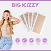 Big Kizzy Original Brown Double Sided Replacement Tape Tabs for Hair Extensions - Strong Hold and Residue Free - 5-7+ Weeks of wear - 120 tabs