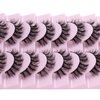 DSLONG 10 Pairs Cluster Lashes D Curl Russian Strip Lashes Fluffy False Eyelashes Individual Natural Wispy Lashes DIY Eyelashes Extension At Home