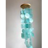 Solange & Frances Wind Chimes for Outside – Turquoise Capiz Shells Wind Chime Garden Decorations Outdoor, Unique Gifts for Women, Gifts for Mom or Birthday Gifts