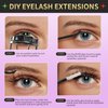 Lash Extension Kit DIY 280pcs Eyelash Extension Kit, 9-16mm 30D 40D Individual Lashes for Beginner Starter Professional, Volume Lash Clusters Kit with Bond, Seal, Remover and Lash Tweezers