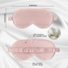 SILKTALE Silk Eye Mask for Sleep for Women/Men/Adults Blackout 100% Mulberry Silk Sleeping Mask for Travel/Plane/Side Sleeper with Elastic Strap,Pink