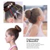 NICEMOVIC Bun Maker, 2PCS Medium Hair Donut Shaper, Ring Style Bun for Short and Thin Hair (3 Inch/Brown)