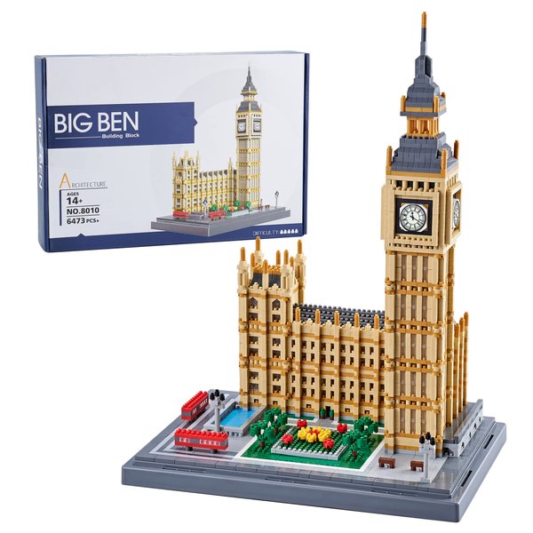 DOLBLOCK Real Big Ben Architecture Micro Building Blocks Set for Adults 6473 PCS - World Famous Architectural Mini Bricks Model Toys Presents for Kid Age of 14+