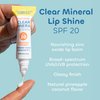 Seaweed Bath Co. Hydrating Clear Mineral Lip Shine SPF 20 Sunscreen Zinc Oxide Lip Balm, 0.28 Oz, Moisturizing Care for Dry, Chapped Lips