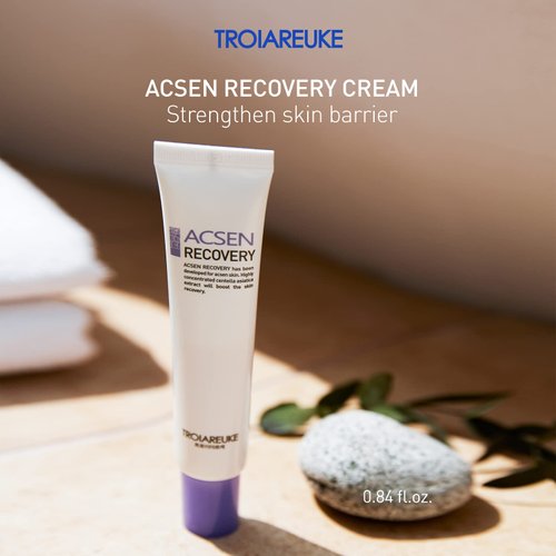 TROIAREUKE ACSEN Recovery Cream | Hydrating and Soothing Facial Moisturizer with Centella Asiatica, Olive Oil, and Squalane For Sensitive, Dry, and Dehydrated Skin, Reduces Signs of Acne Scars