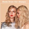 Instant Blonde Brown Hair Color Shampoo,Golden Brown Hair Dye Shampoo 3 in 1 for Women Men,Long Lasting Brown Hair Shampoo,Brown Hair Dye Colors in Minutes,Brown Shampoo Easy to Use