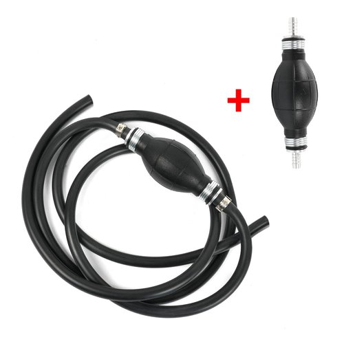 BARTOO Marine Boat Fuel Line Assembly, 5/16'' 8mm Nylon Braided 7FT Fuel Hose Line with Connector and Primer Bulb for Yamaha Outboard Motors