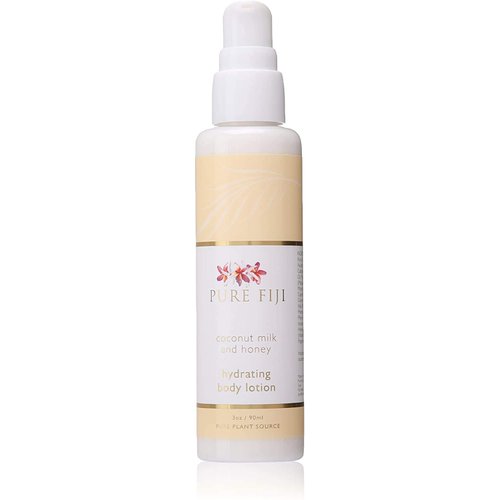 PURE FIJI Body Lotion Hydrating - Moisturizing Lotion for Dry Skin with Coconut Milk and Vitamin E, Organic Body Lotion For Women and Men, Coconut Milk and Honey Scent, 3 oz