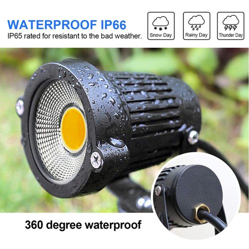 AHSELLUS LED Landscape Lights Low Voltage Spotlights Lighting 5W 12V 24V Garden Pathway Lights for Indoors Outdoors Warm White Walls Trees Flags