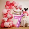 40 inch Hot Pink Number 3 Balloon & Mini Mouse Head Balloon, 3rd Birthday Party Decoration Balloons, Cartoon Mouse Birthday Party Supplies, Princess Birthday Party Decorations Supplies