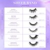 Lilly Lashes Sheer Band, False Eyelashes w/Invisible Band Lashes, Mink Lashes + Volume, 3D Faux Mink Eyelashes, Clear Band Lashes, Reusable Eyelashes 20x, Lash Glue not Included, 15mm (Sultry)