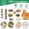 KATUMO Rabbit Chew Toys, 68 PCS DIY Hamster Chew Toys Kit Bunny Teeth Care Molar Toys Ideal for Rabbit, Guinea Pig, Chinchilla, Hamster, Squirrel, Gerbils Etc Small Rodent Pets' Teeth Grinding
