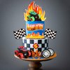 Truck Cake Toppers Truck Cake Decorations Flame Blaze Wheel Race Car Cake Toppers For Kid Boy Truck Themed Racing Car Party Decorations Supplies (Truck)