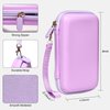 Roseliya Hard Carrying Case for RG35XX H Retro Handheld Game Console, Game Travel Storage Holder with Mesh pocket and Accessory Pockets for TF/MicroSD Card, USB Cable- Box Only (Purple)
