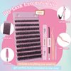 Lash Extension Kit 200PCS 50D DIY Lash Clusters with Waterproof Lash Bond and Seal and Lash Tweezers 9-18MM D Curl Eyelash Extensions Kit Soft Fake Eyelashes Natural Look DIY at Home, by Yaiseiko