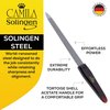 Camila Solingen CS19 Sapphire Metal Nail File for Natural Nails Fingernail and Toenail Care, 8" Double Sided Coarse and Fine for Manicure and Pedicure