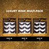 i-ENVY False Lashes, Mink 3D Lashes Value Pack Real Mink Maximum Fluffy Wispy Luxury Glamorous Natural Look Reusable Eyelashes (01)