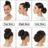 Bella Hair 100% Human Hair Scrunchies Messy Bun Hair Piece for Women Wavy Curly Up-Do Chignon Extensions (#99J Red Wine/#118 Burgundy)