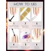 Chunmeng 3D Nail Caviar Beads Nail Art Decoration Mini Metal Nail Beads, DIY Nails Supplies Accessories for Women Manicure (Golden)
