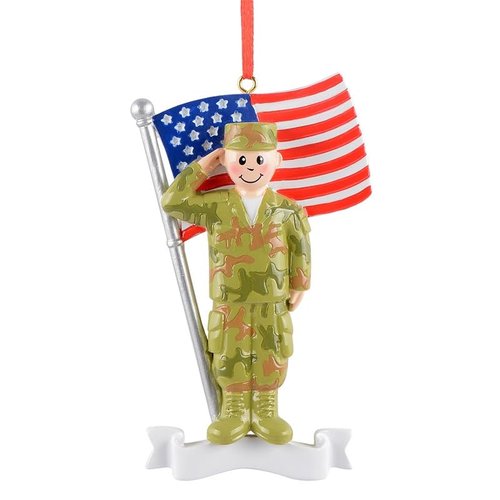 2024 US Army Christmas Ornaments, U. S. Army Soldier Ornament，Veteran Ornament, Personalized Patriotic Ornaments for Christmas Tree Decorations， Deployment Gift - Uniform Military Army Gifts