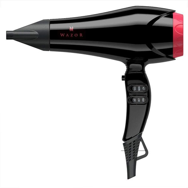 Wazor Professional Ceramic Ionic Hair Dryer 1875W Lightweight AC Motor Low Noise Hair Blow Dryer 2 Speeds and 3 Heat Settings with Concentrator