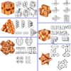 18 Pack Wooden Brain Teaser Puzzles Wooden Burr Puzzles Brain Teaser Puzzle with Gift Packing Box Magic Puzzle Games Toys for Kids and Adults by AHYUAN (Bamboo)