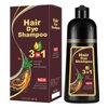 DiMilano Black, Dark Brown & Chestrnut Brown Hair Dye Shampoo for Gray Hair, Herbal Ingredients Shampoo 3 in 1 Unisex, Grey Coverage Shampoo 500Ml or 17.6 fl. Oz. (Dark Brown)