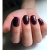 Press on Nails Short - Aegenacess Square Press On Nails, Jelly Wine Red Stick On Nails, Burgundy Glue On Nails with Jelly Stickers, Solid Color Fake Nails in 12 Size - 24PCS False Nail Kit