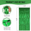 Accevo Green Party Streamers 3.2ft x 8.2ft 3Pack Christmas Streamers Party Decorations Fringe Curtain Streamers for St Patricks Day Backdrop Decorations Hawaiian Jungle Summer Safari Decorations