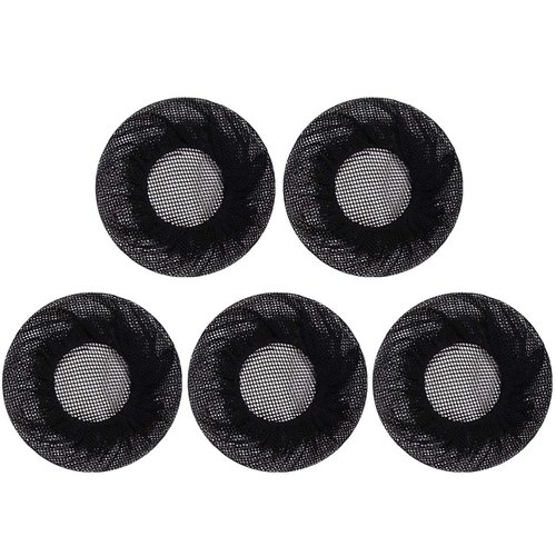 Uonlytech Womens Hair Accessories Set: 5pcs Black Invisible Elastic Bun Covers, Reusable Hair Nets for Ballet, Dance, Girls and Women