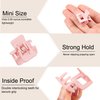 Small Claw Hair Clips for Women Girls - Mini Hair Clips Square Tiny Claw Clips for Thin Hair Strong Hold Cute Jaw Clip Nonslip Hair Styling Accessories with Box