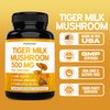 Tiger Milk Mushroom Supplement (120 Capsules, 500mg Per Serving) Premium Tiger Milk Mushroom for Lungs and Immune Support - Lignosus Lung Supplement for Adult - Third Party Tested, Non GMO & USA Made
